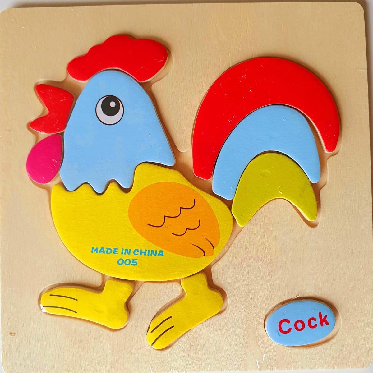 Baby speelgoed | Houten puzzel | Kip Puzzel | Peuter puzzel | 11 delig